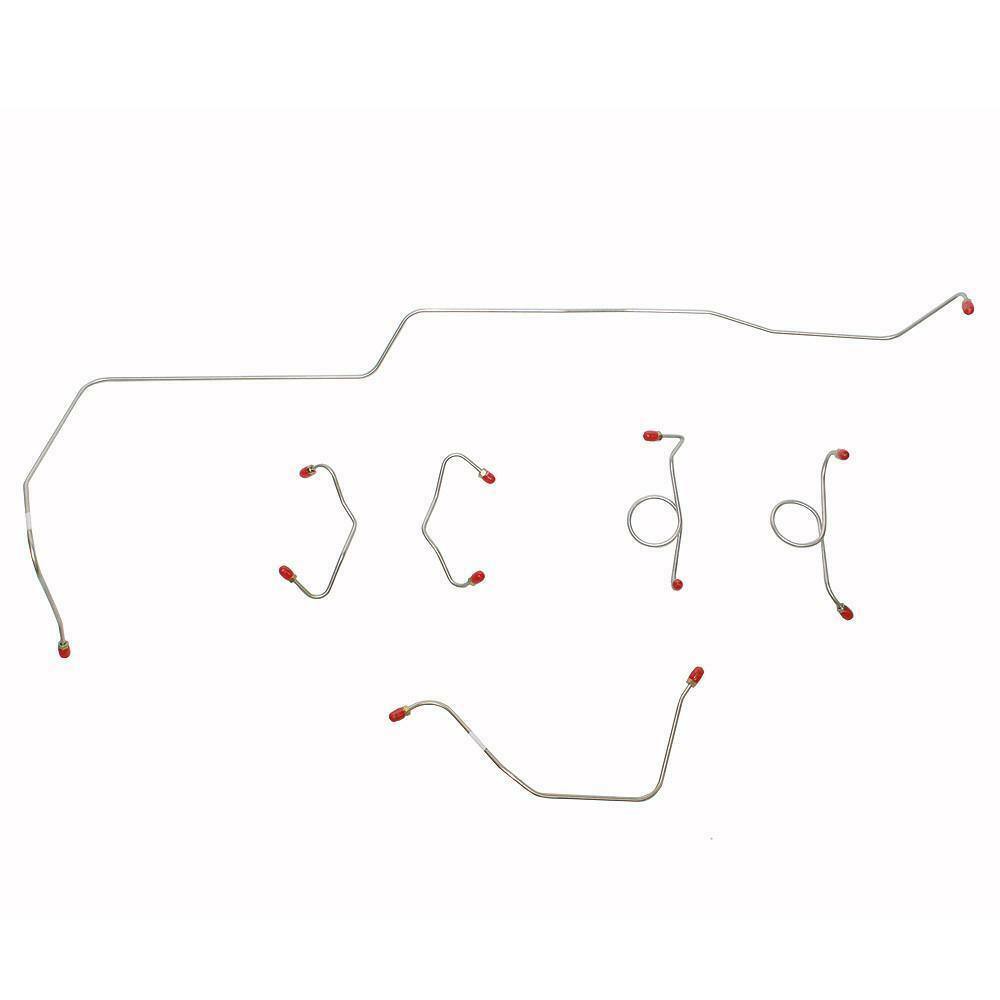 t 1964-66 Ford Mustang Front Brake Line w/ Standard Disc Brakes - ZKT6411OM Fine Lines
