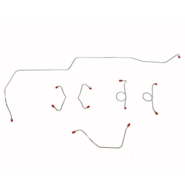 t 1964-66 Ford Mustang Front Brake Line w/ Standard Disc Brakes - ZKT6411OM Fine Lines