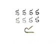 Fuel Line for 1964-1967 Pontiac GTO Fuel Clips 3/8 Clip Kit 43