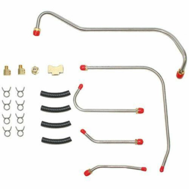 t 1964-68 Dodge Charger Pump to Carb Fuel Line Hemi XRam w/ Dual Holleys RPC6403SS Fine Lines
