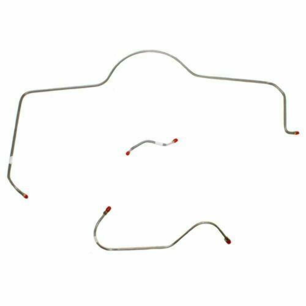 t 1965 Dodge Coronet Front Brake Line Kit Power Brakes 3 Set Steel - RKT6502OM Fine Lines