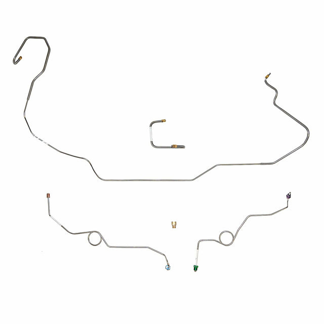 t 1966-70 Dodge Coronet Front Brake Line Kit Power Disc Brakes Steel - RKT6612OM Fine Lines