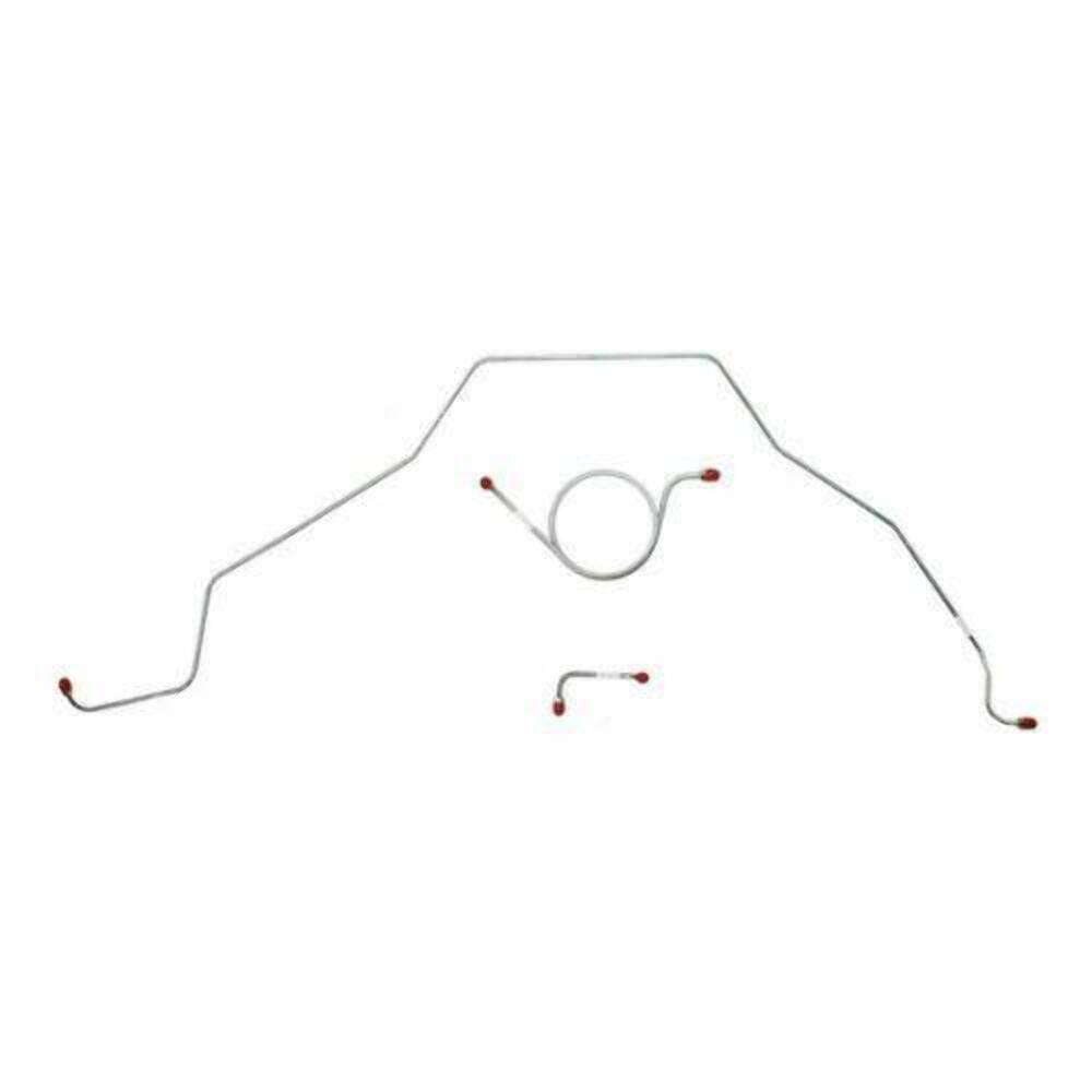 t 1966 Chevrolet Bel Air Front Brake Line Kit Power Brakes - BKT6602SS Fine Lines