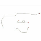t 1966 Ford Mustang Front Brake Line w/ Power Drum Brakes 3 Piece - ZKT6602SS Fine Lines