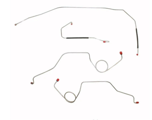 t 1967 - 1970 Chevrolet Front Brake Line Kit - TKT6712OM Fine Lines