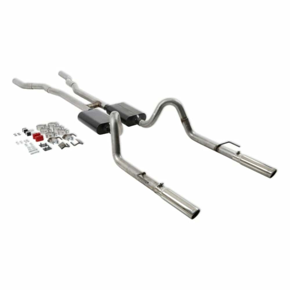 t 1967-1970 Ford Mustang Header-back Exhaust System Flowmaster American Thunder 17 Flowmaster