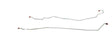 Intermediate Brake Line Kit for 1967-1972 Ford F-100 2WD long bed stainless steel