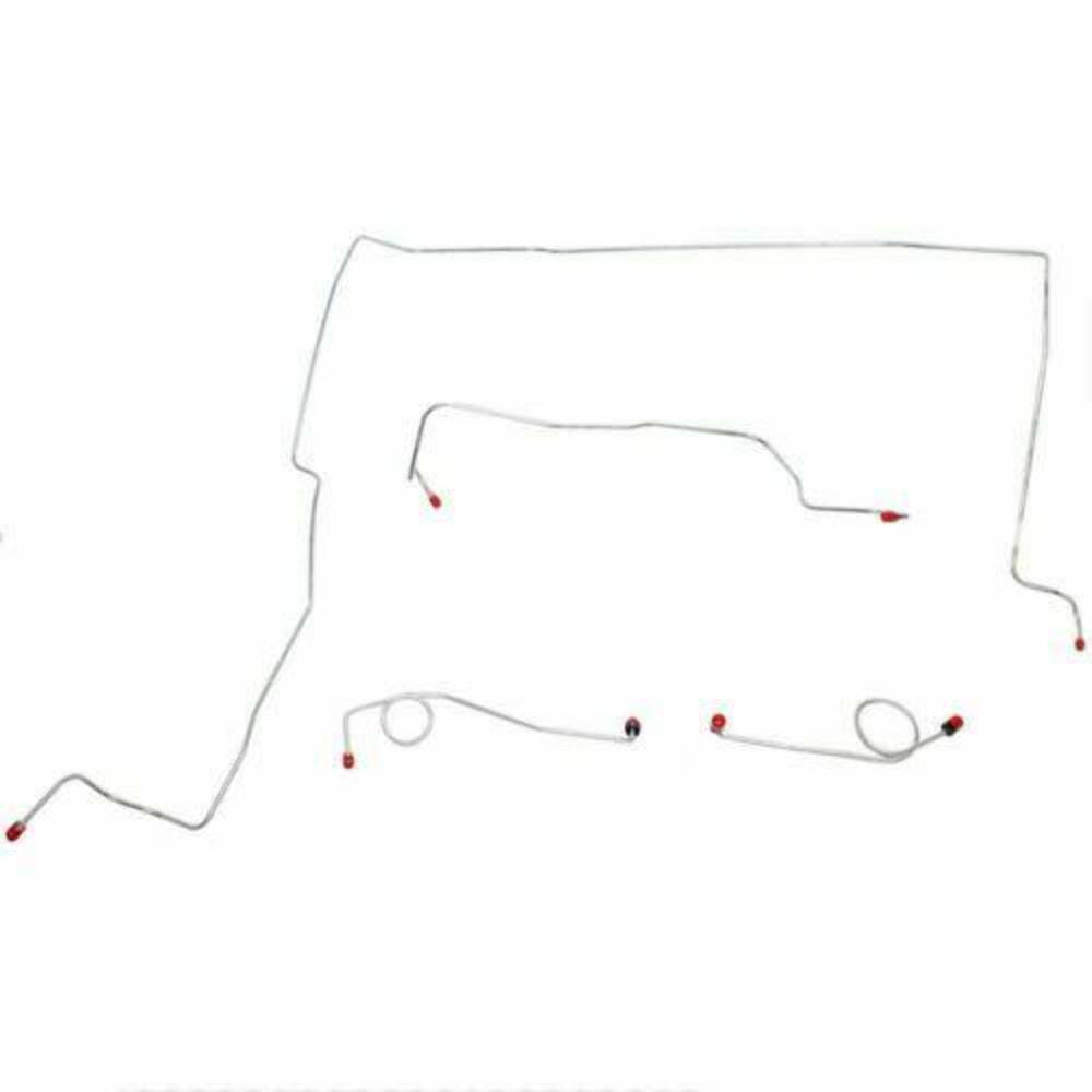 Front Brake Line Kit for 1967-1968 Plymouth Fury drum brakes stainless steel