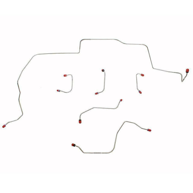 Front Brake Line Kit for 1967-1970 Ford Mustang disc brakes stainless steel