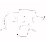 t 1967-70 Ford Mustang Front Brake Line Kit w/ Standard Disc Brakes - ZKT6711OM Fine Lines