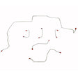 Front Brake Line Kit for 1967-1970 Ford Mustang disc brakes stainless steel