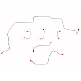 Front Brake Line Kit for 1967-1970 Ford Mustang disc brakes stainless steel