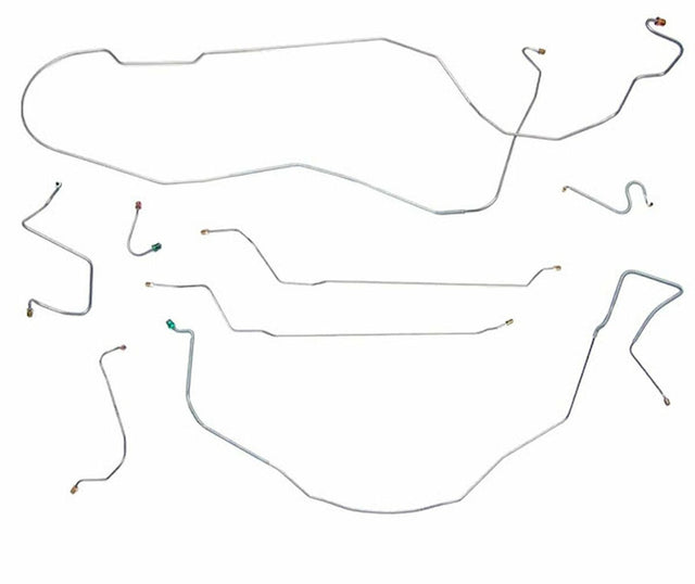 t 1967 Chevy Malibu w/ Manual Disc Brakes, Complete Brake Line Kit CBK0289SS Fine Lines