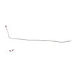 t 1967 Ford Mustang Intermediate Brake Line Front Disc Brakes Steel - ZIN6704OM Fine Lines