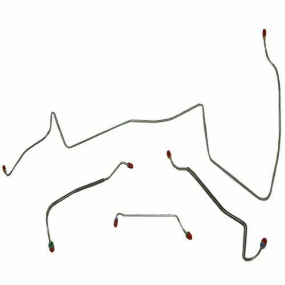 t 1967 Pontiac LeMans Front Brake Line Kit Manual Drum Brakes Steel - AKT6701OM Fine Lines