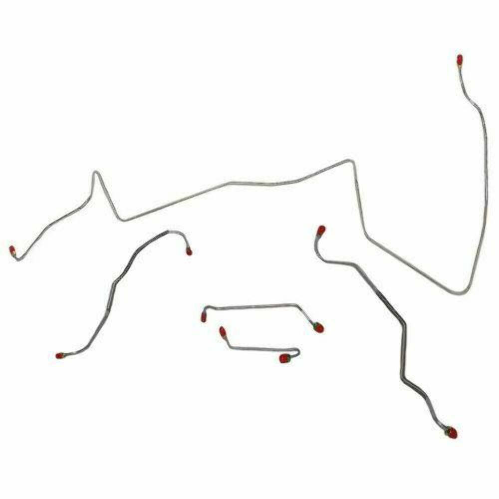 t 1967 Pontiac LeMans Front Brake Line Kit Power Disc Brakes Stainless - AKT6704SS Fine Lines