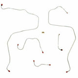 t 1968-69 AMC AMX Front Brake Line Kit Power Drum Brake 5 Piece Set - JKT6803SS Fine Lines