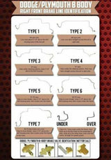 t 1968-70 Dodge Coronet Front Brake Line Kit Power Disc Brakes Steel - RKT6803OM Fine Lines