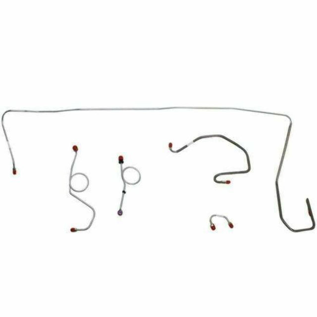 t 1970-71 Dodge Challenger Front Brake Line Kit Manual Disc Brakes - EKT7008SS Fine Lines
