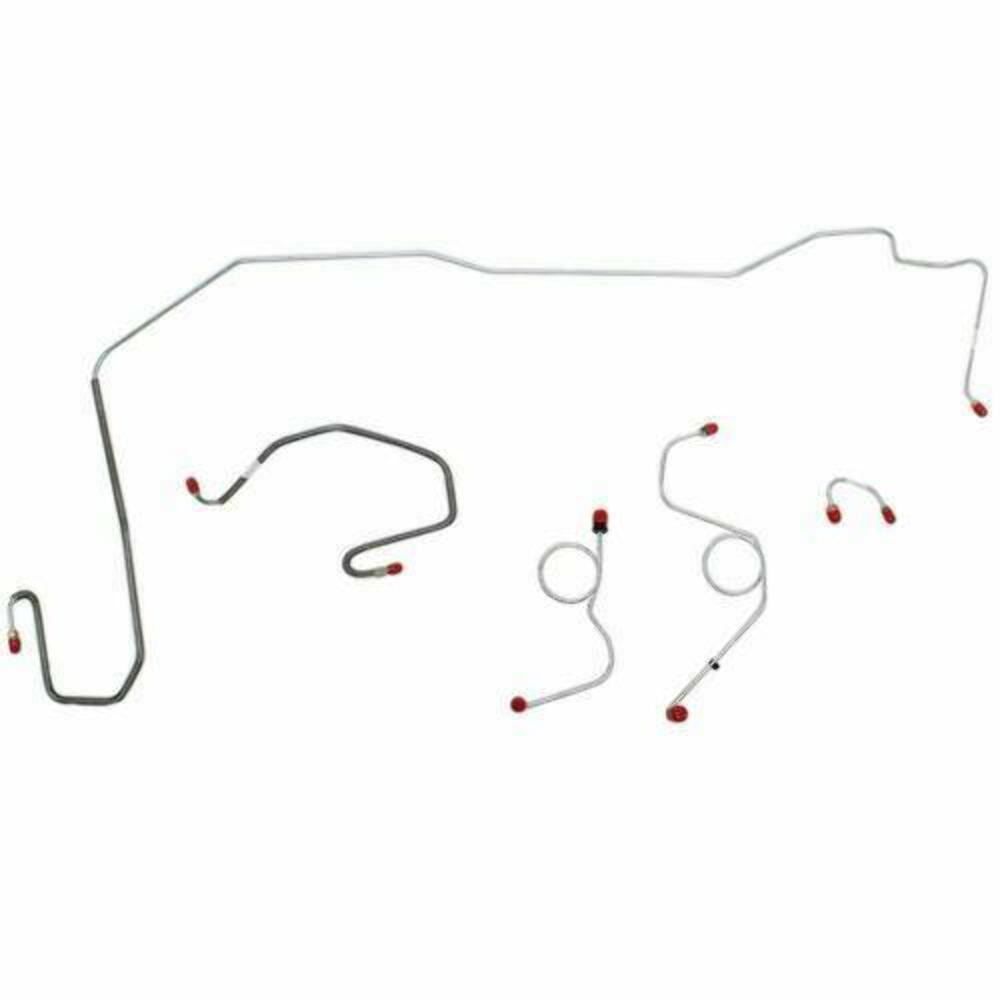t 1970-71 Dodge Challenger Front Brake Line Kit Power Disc Brakes - EKT7003OM Fine Lines