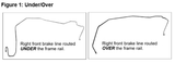 t 1970-71 Dodge Challenger Front Brake Line Kit Power Disc Brakes - EKT7003OM Fine Lines