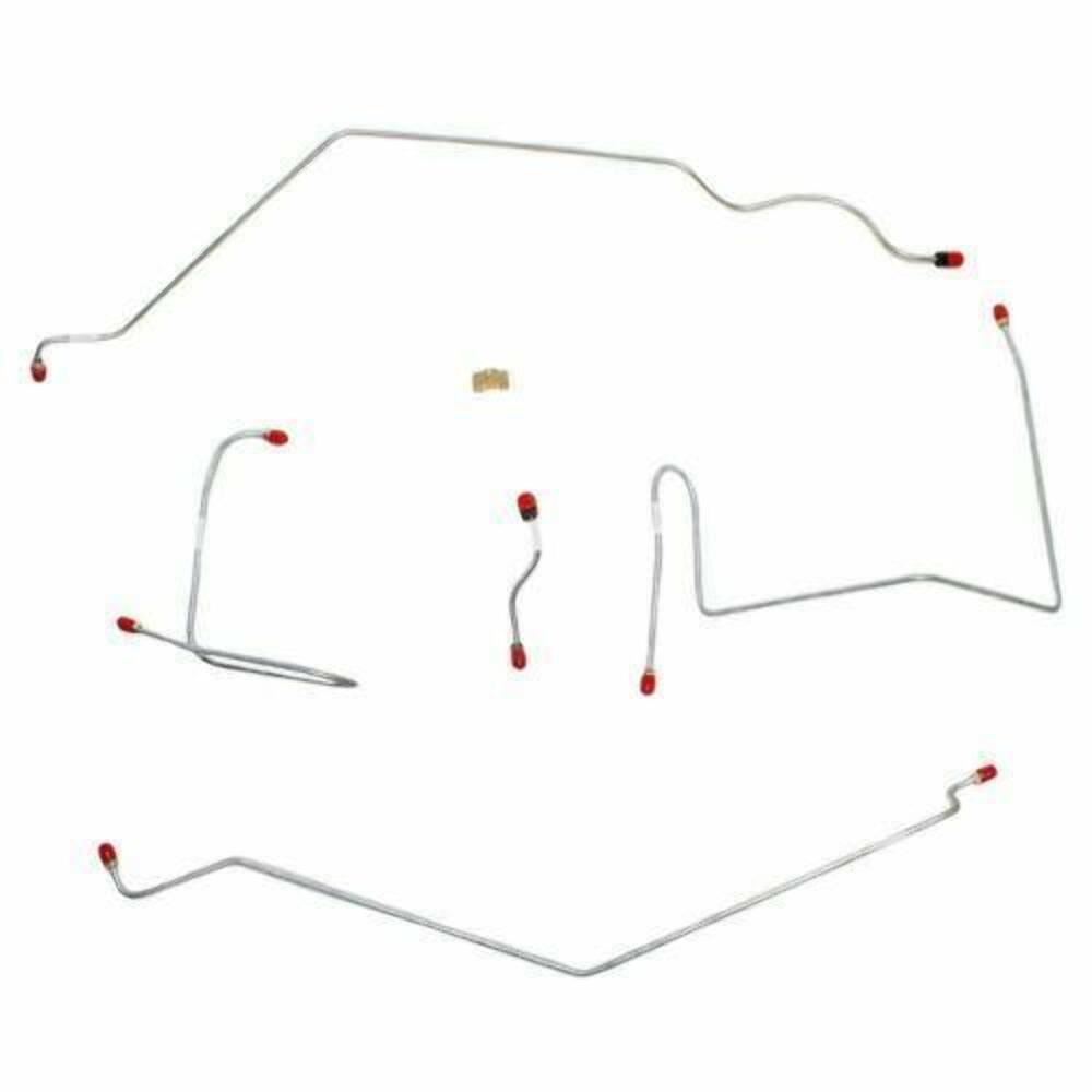 t 1970-72 AMC AMX Front Brake Line Kit Standard Drum Brake 5 Piece Set - JKT7002OM Fine Lines