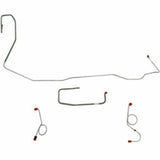 t 1970-73 Dodge Challenger Front Brake Line Kit Manual Drum Brakes - EKT7001SS Fine Lines