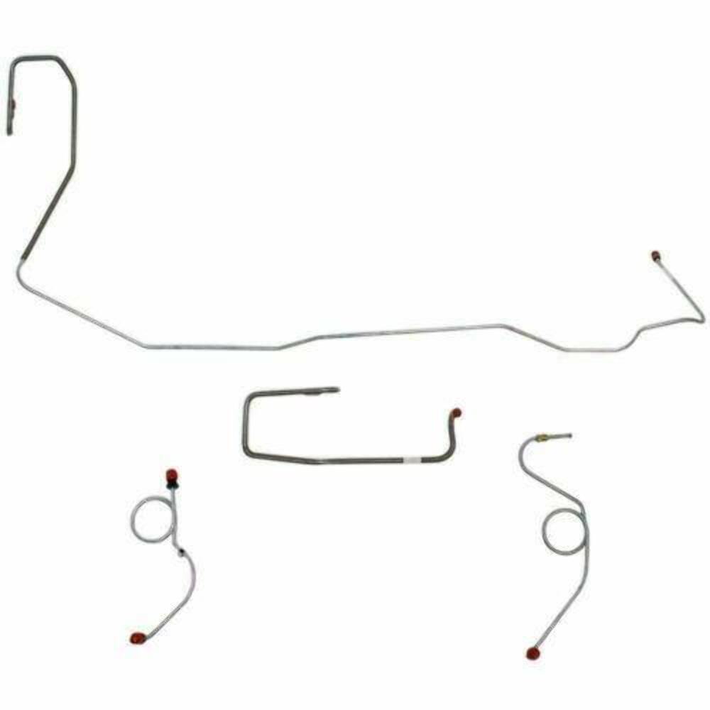 t 1970-73 Dodge Challenger Front Brake Line Kit Power Drum Brakes - EKT7002OM Fine Lines