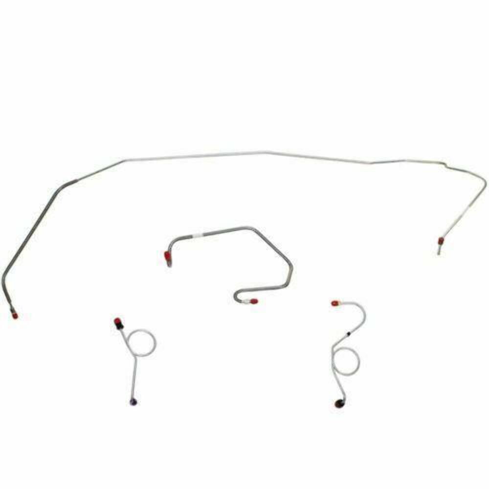 t 1970-74 Dodge Challenger Front Brake Line Kit Disc Brakes Stainless - EKT7013SS Fine Lines