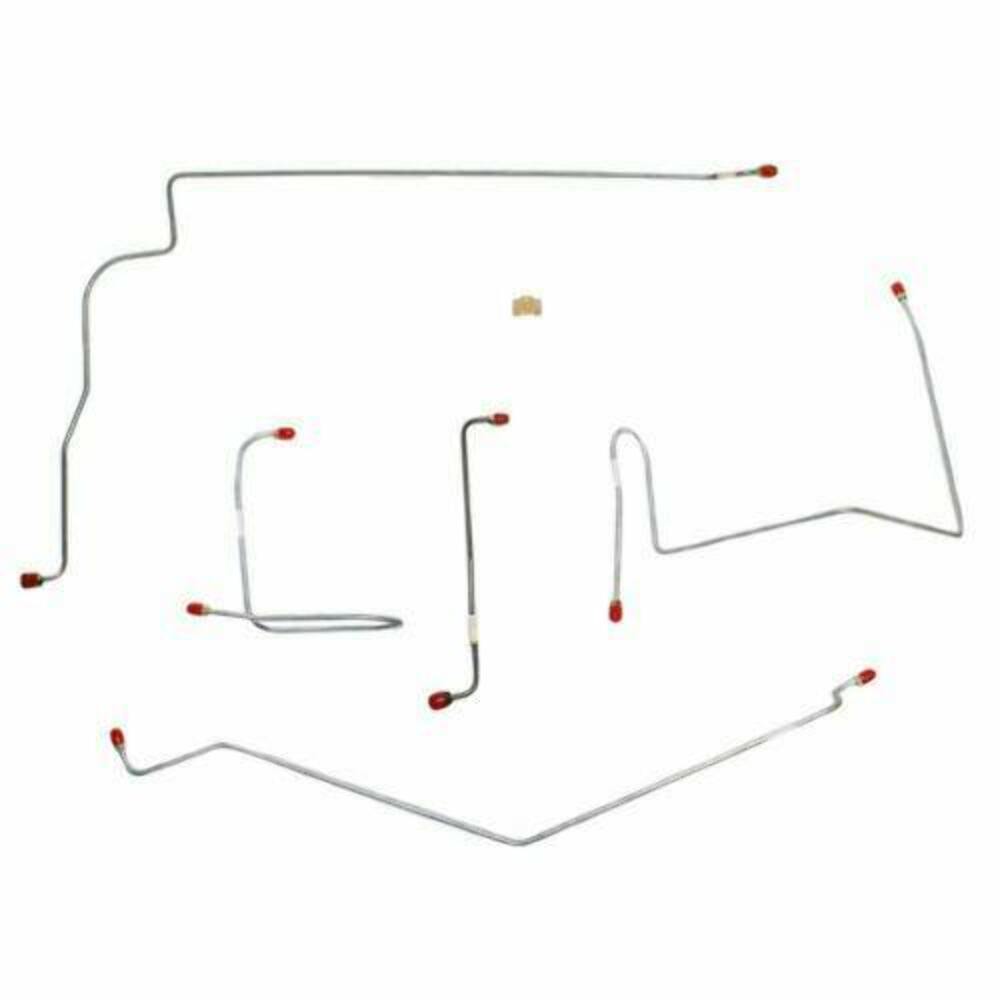 t 1970 AMC AMX Front Brake Line Kit Power Drum Brake 5 Piece Set - JKT7003OM Fine Lines