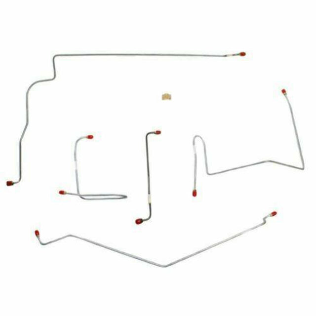 t 1970 AMC AMX Front Brake Line Kit Power Drum Brake 5 Piece Set - JKT7003OM Fine Lines