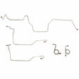 t 1971-72 Ford Mustang Front Brake Line Kit w/ Power Disc Brakes - ZKT7102SS Fine Lines