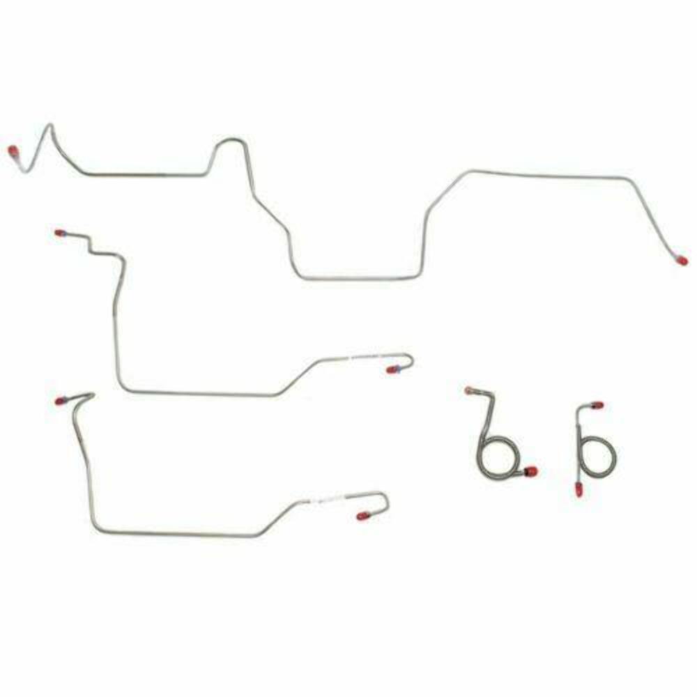 t 1971-72 Ford Mustang Front Brake Line Kit w/ Power Disc Brakes - ZKT7102SS Fine Lines