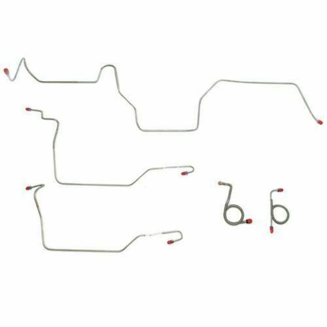 t 1971-72 Ford Mustang Front Brake Line Kit w/ Power Disc Brakes - ZKT7102SS Fine Lines