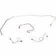 t 1971-73 Dodge Challenger Front Brake Line Kit Power Drum Brakes - EKT7102OM Fine Lines