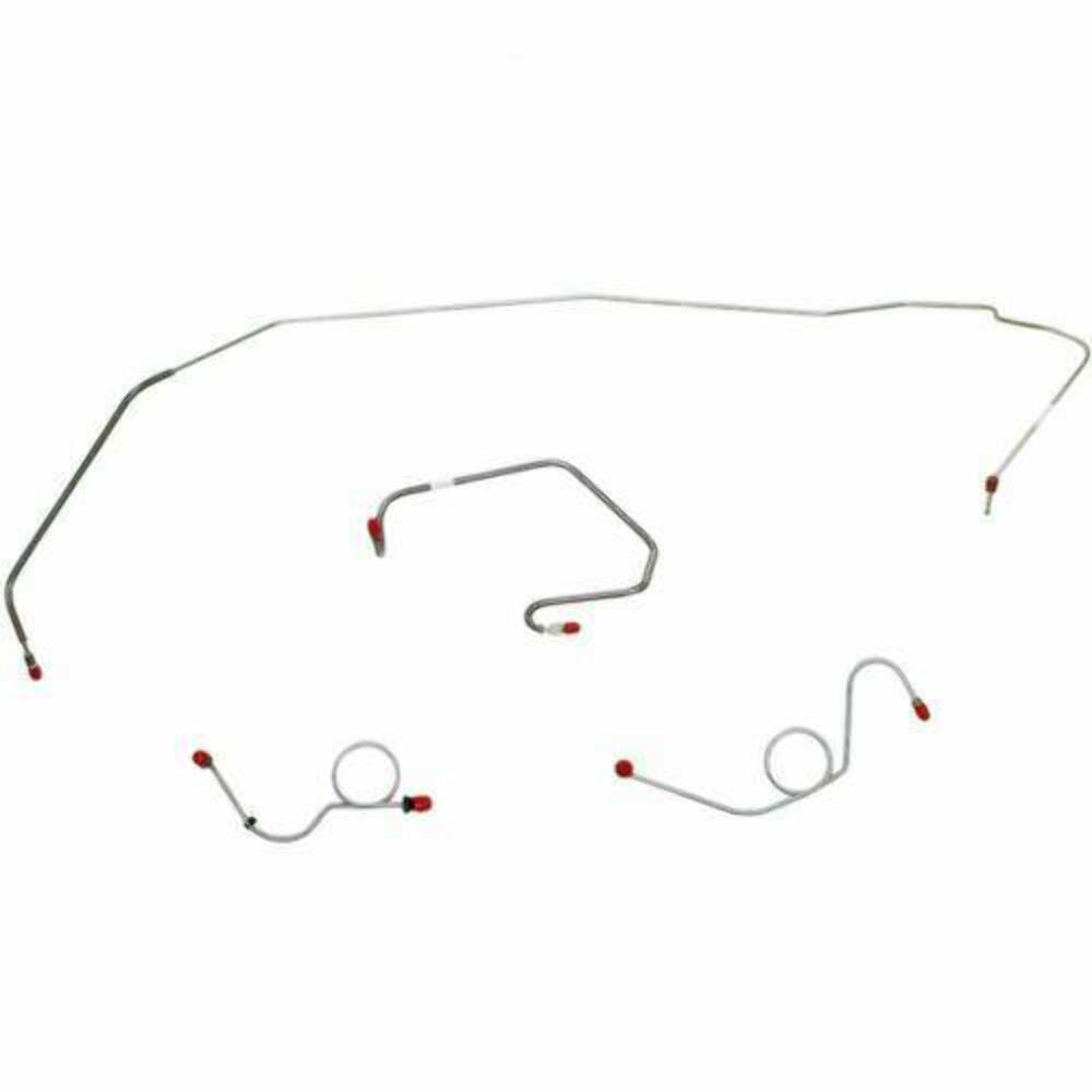 t 1971-73 Dodge Challenger Front Brake Line Kit Power Drum Brakes - EKT7102OM Fine Lines
