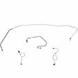 t 1971-73 Dodge Challenger Front Brake Line Kit Standard Drum Brakes - EKT7101SS Fine Lines