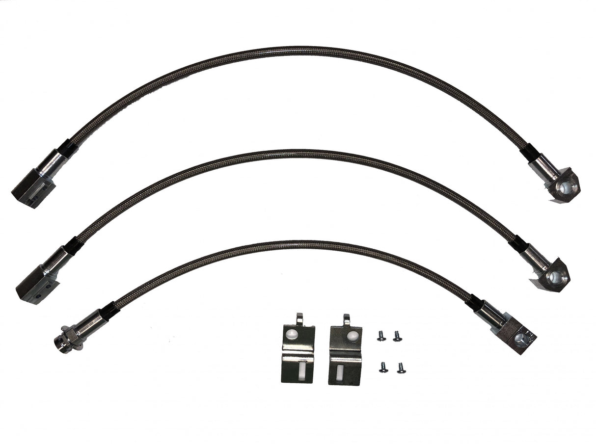 t 1972 Dodge Coronet Brake Hose Kit Braided Stainless - HSK0036SS Fine Lines
