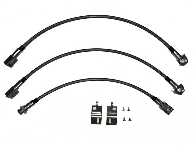 t 1972 Dodge Coronet Brake Hose Kit Braided Stainless - HSK0036SS Fine Lines