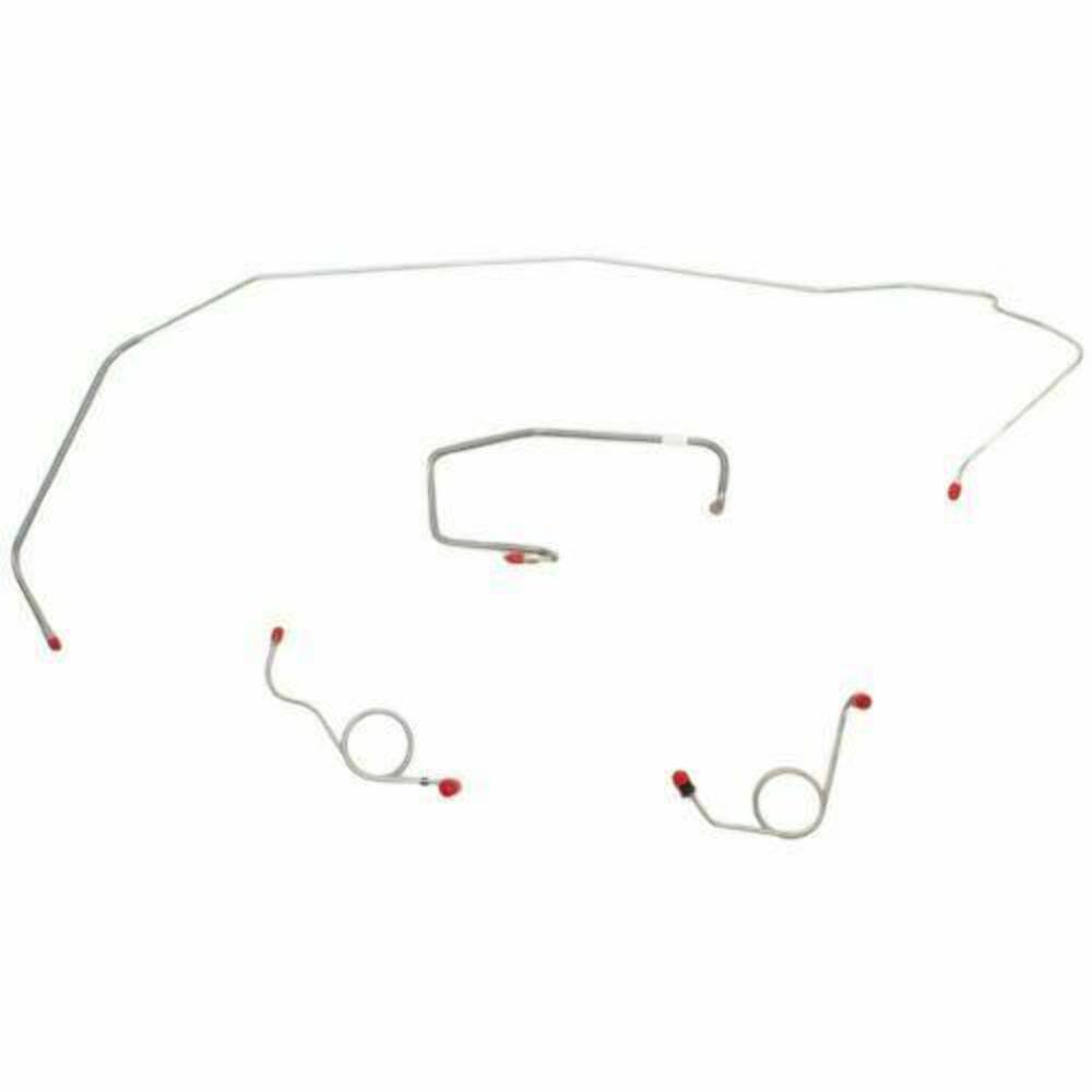 t 1972 Dodge Coronet Front Brake Line Kit Power Drum Brakes Steel - RKT7202OM Fine Lines