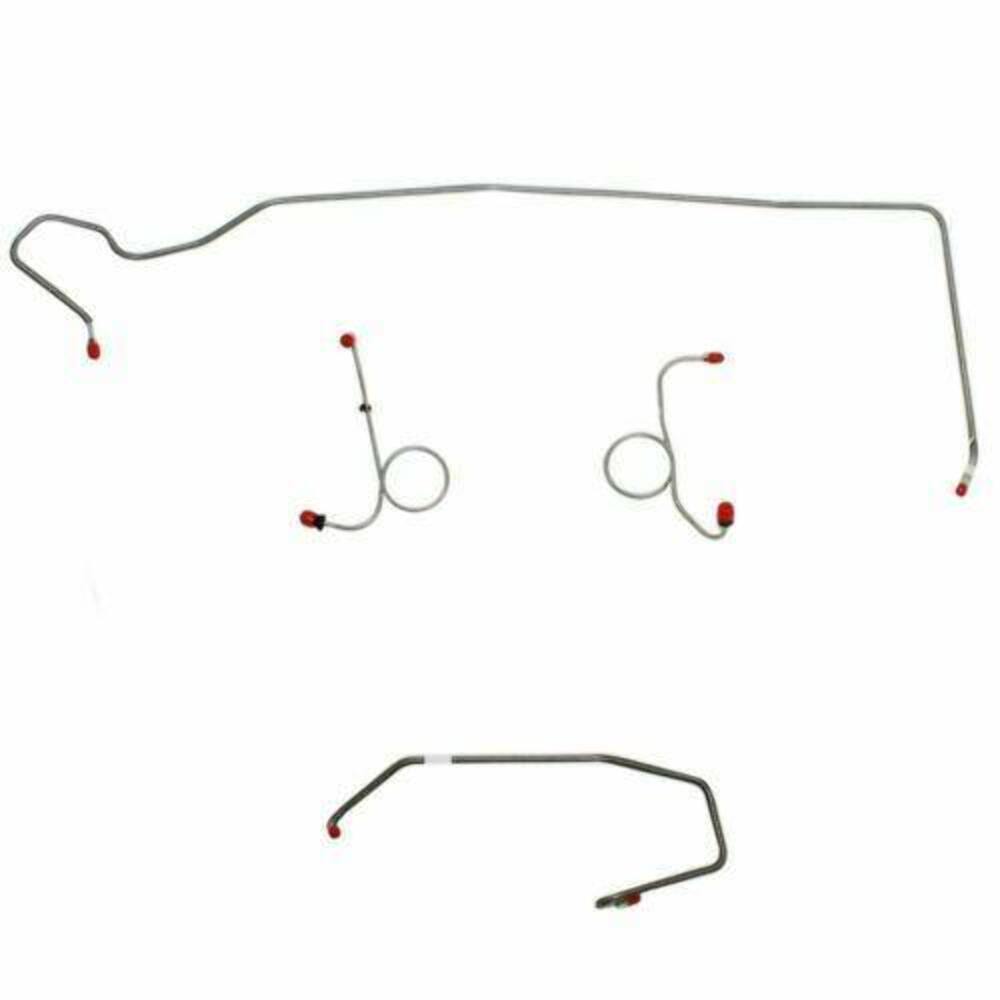 t 1974 Dodge Challenger Front Brake Line Kit Manual Disc Brakes - EKT7404SS Fine Lines