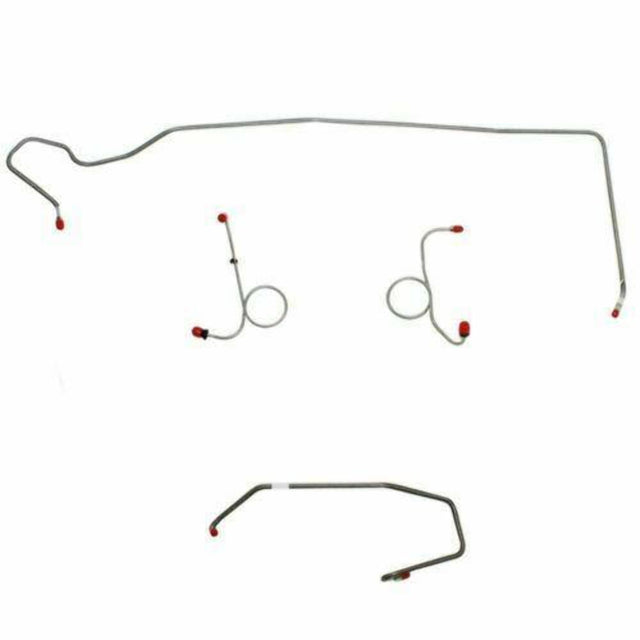t 1974 Dodge Challenger Front Brake Line Kit Manual Disc Brakes - EKT7404SS Fine Lines