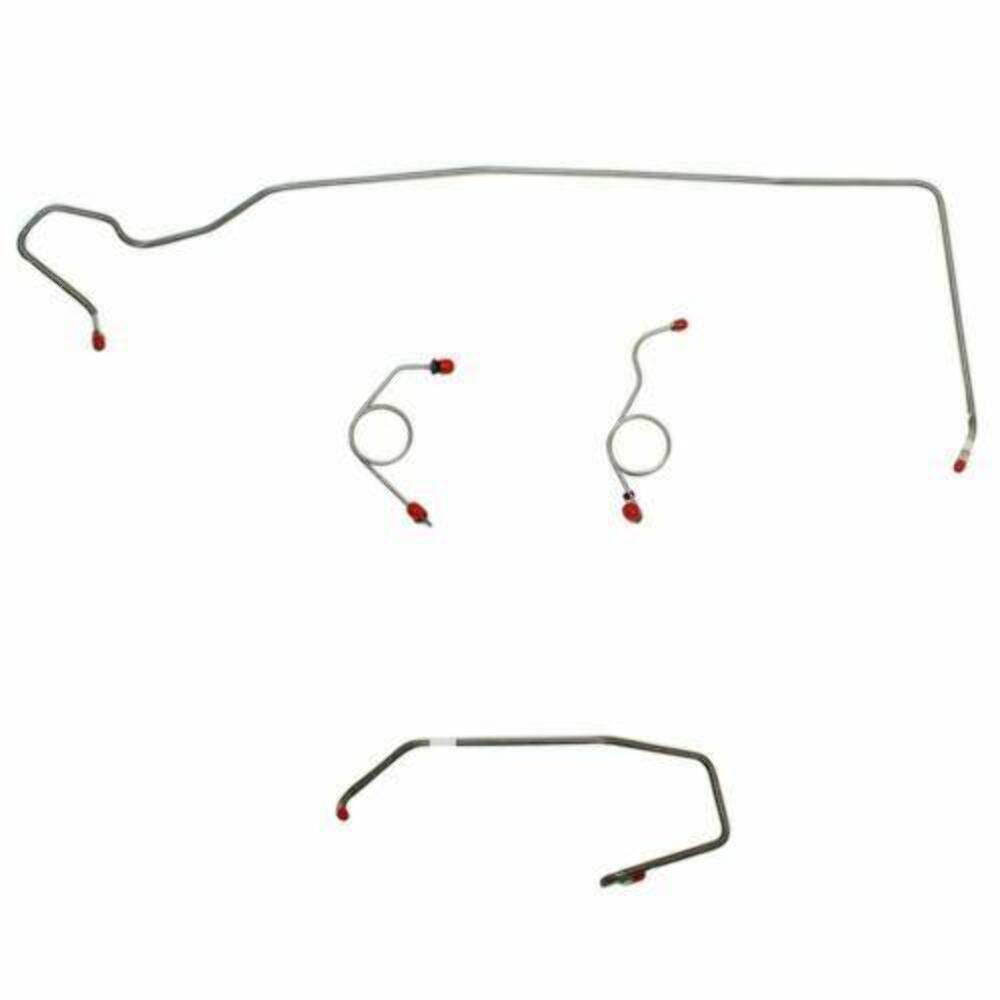 t 1974 Dodge Challenger Front Brake Line Kit Power Disc Brakes - EKT7405SS Fine Lines