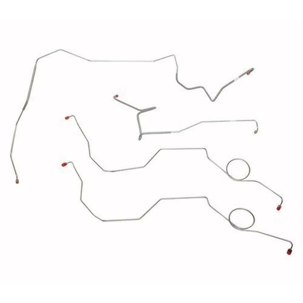 Front Brake Line Set for 1977-1979 Ford F-100 w/ Power 4pc 2WD disc brakes stainless steel