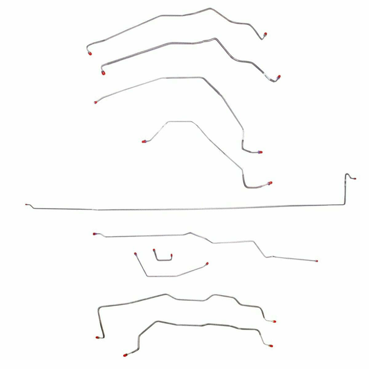 t 1981-86 GMC K3500 Complete Brake Line Kit No ABS Crew Cab Long Bed - CBK0136OM Fine Lines