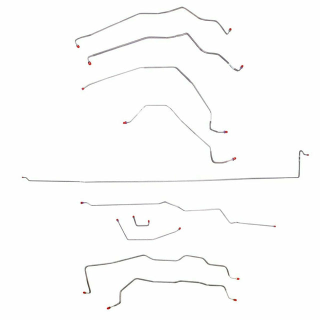t 1981-86 GMC K3500 Complete Brake Line Kit No ABS Crew Cab Long Bed - CBK0136OM Fine Lines