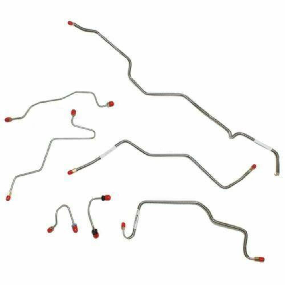 t 1981-93 Dodge W250 Front Brake Line Kit 4WD Rear-ABS Steel - WKT9201OM Fine Lines