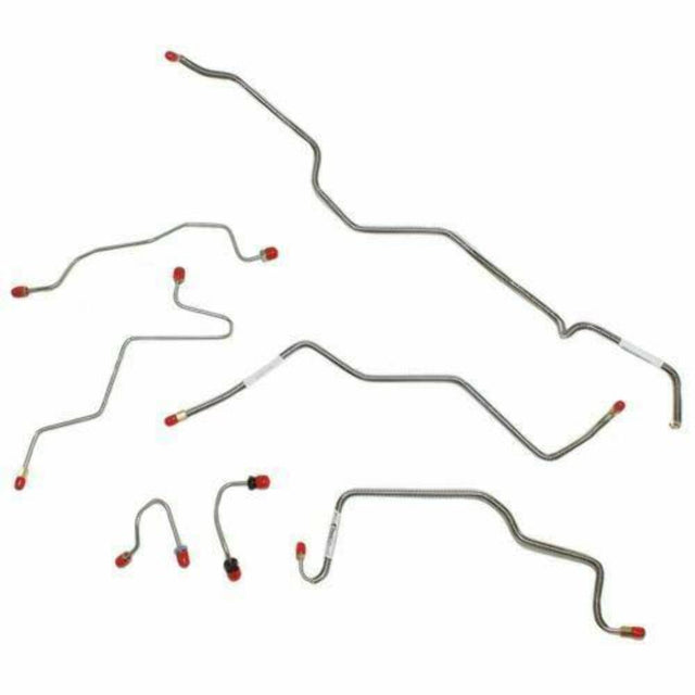 t 1981-93 Dodge W250 Front Brake Line Kit 4WD Rear-ABS Steel - WKT9201OM Fine Lines