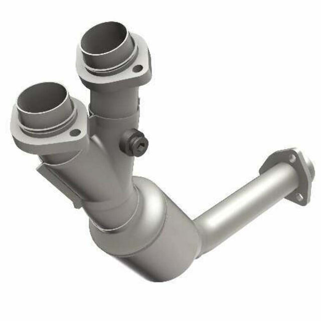 MagnaFlow direct-fit catalytic converter fits 1982-1987 Jaguar Vanden Plas 4.2L and 1980-1987 Jaguar XJ6 4.2L stainless steel Federal EPA compliant OBDII 23663