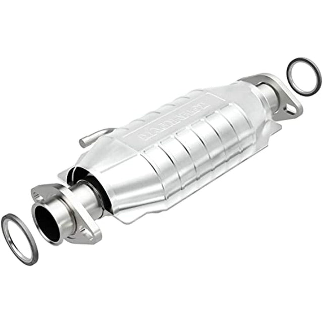 MagnaFlow direct-fit catalytic converter fits 1985-1988 Chevrolet Nova 1.6L and 1983-1988 Toyota Corolla 1.6L stainless steel CARB compliant